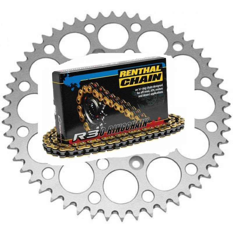 101602 - Renthal O Ring Gold Rear Chain & Sprocket Set